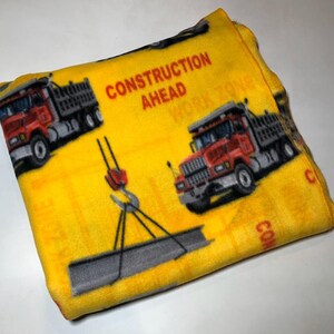 ZooFleece Yellow Tractor Trucks Construcción Adelante Grúa Polar Fleece Country 50X60"Blanket Quilt Throw