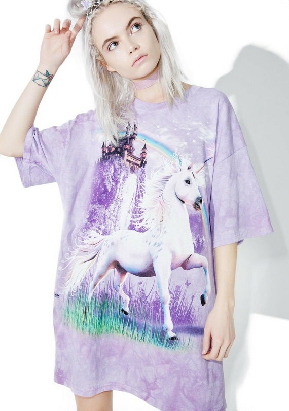 Unicorn Castle Rainbow Fantasy Horse Horn Mythica… - image 3