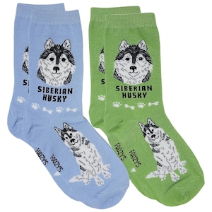 Siberian Husky Spitz Dog Rescue Friendly Animal Companion Breed Lightweight Stretch Cotton Adult Socks