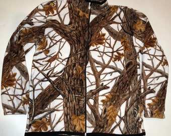 ZooFleece Fleece Snow White Tree Camouflage Jacket Winter Hunt Hunting Sweater S-XL