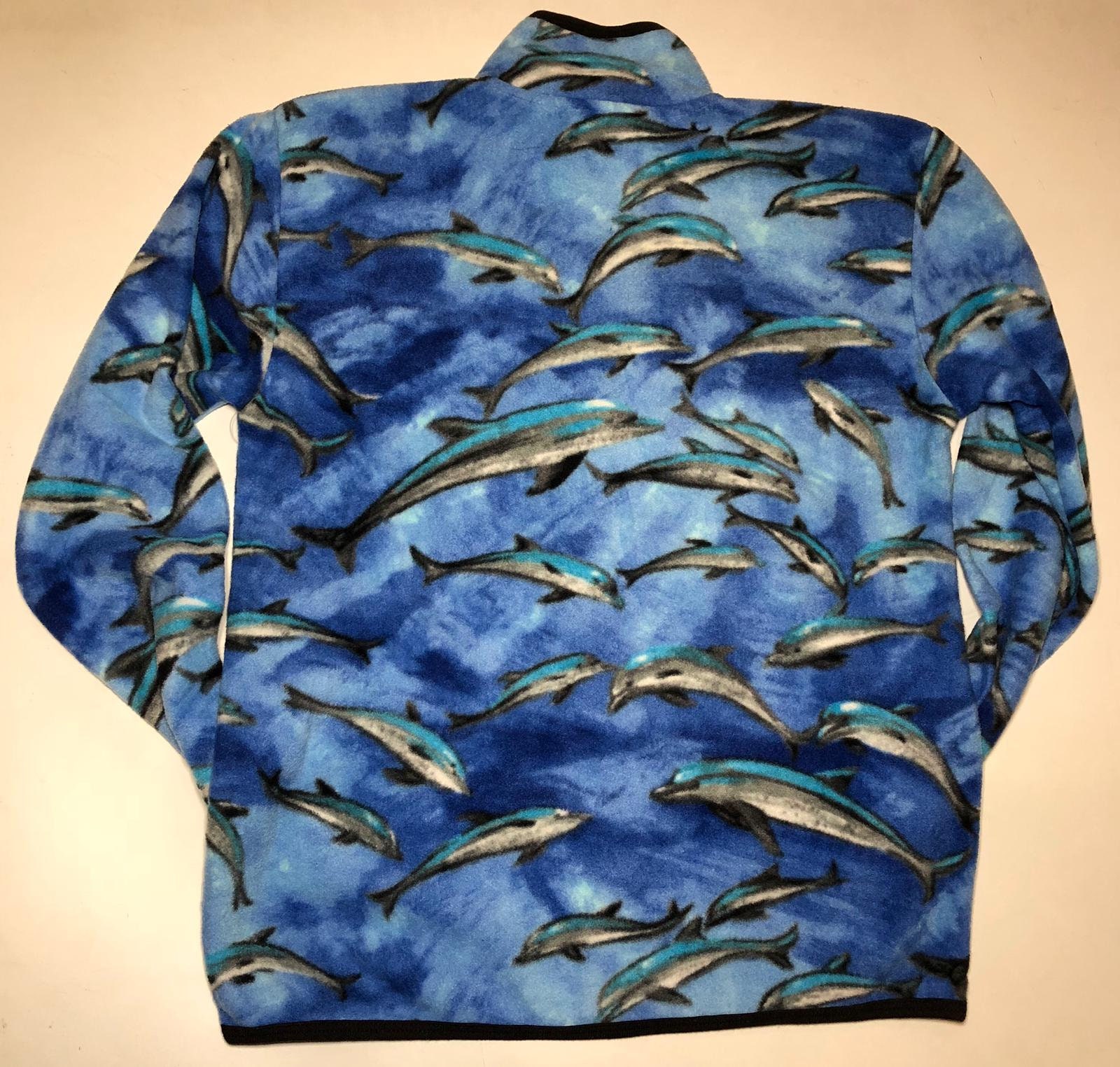 Zoofleece Dolphin Berber Fleece Jacket Winter Dolphins Blue Fish Sweater  S-XL -  Canada