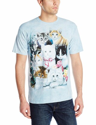 Camiseta The Mountain 'Purr-FECT Bounty Hunter' - Estampa Engraçada De Gato - Verde Tamanho P