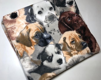 ZooFleece Perros Cachorros Perro Cachorro Cachorro Vellón 60X60"Manta Edredón Lanzamiento Cómodo Mejor Amigo Regalo Cumpleaños