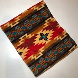 ZooFleece Traditionelle südwestlichen amerikanische Decke Muster Orange Braun Blau Quilt werfen Kreuz bequem Azteken 60X60 ”