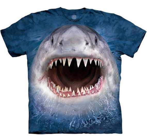 Underwater Shark Blue & White Winter Snow Shirt