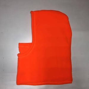 ZooFleece Unisex Solid Blaze Orange Balaclava Face Mask Reversible Hood Winter Hunting Skiing Snowboarding Sports