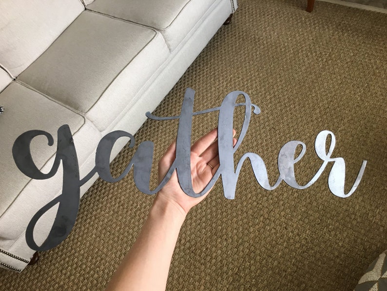 Gather Sign Metal Wall Art Sign for Dining Room Modern Etsy