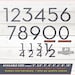 2.5' Modern Number for Mailbox - Metal Address Number and Letter - Street Address Number - Contemporary Steel Number 