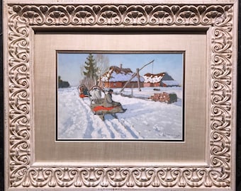 Andrei A. EGOROV Original Painting, Gouache on Board, Framed, Tru-Vue, COA