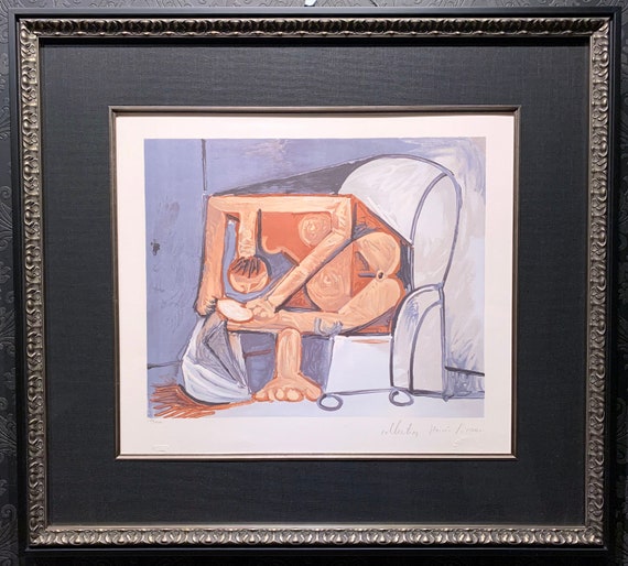 PICASSO LITHOGRAPH "Femme a la Toilette" COA, Marina Estate, Signed, Framed