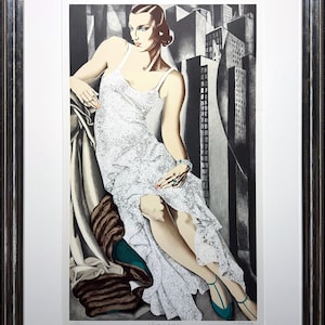 TAMARA DE LEMPICKA "Dama de encaje" Litografía de edición limitada