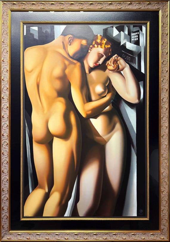 TAMARA DE LEMPICKA "Adam and Eve" Limited Edition Estate Serigraph