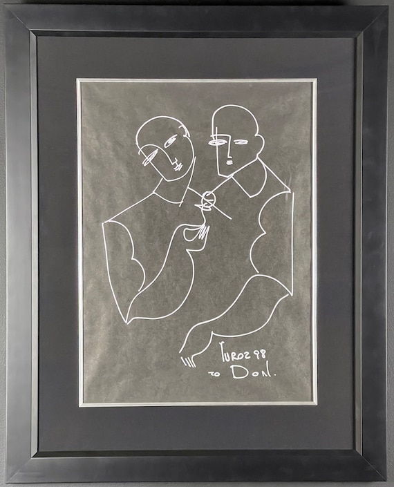 YURI YUROZ Original Drawing, Signed, Framed, COA