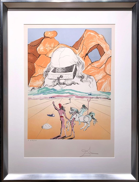 SALVADOR DALI "The path to wisdom (Drawer)" from "Retrospective" portfolio, Limited edition lithograph from original gouaches
