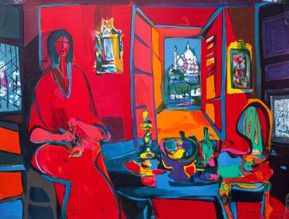 Marcel Mouly "L'Interieur Venitien" Original limited edition lithograph