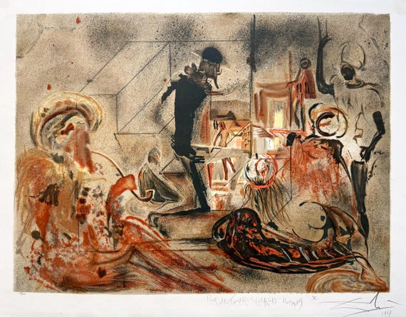 SALVADOR DALI "Studio of Dali" Original limited edition lithograph