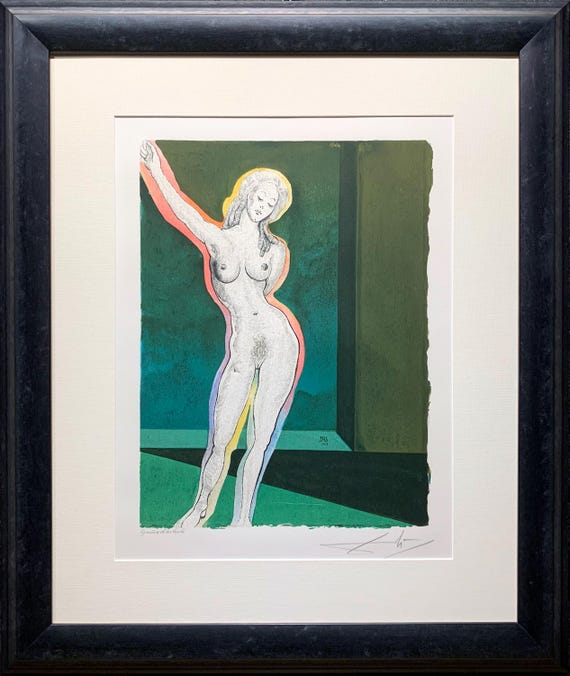SALVADOR DALI "Brave Cecile" from "Marquis de Sade" portfolio Limited edition lithograph