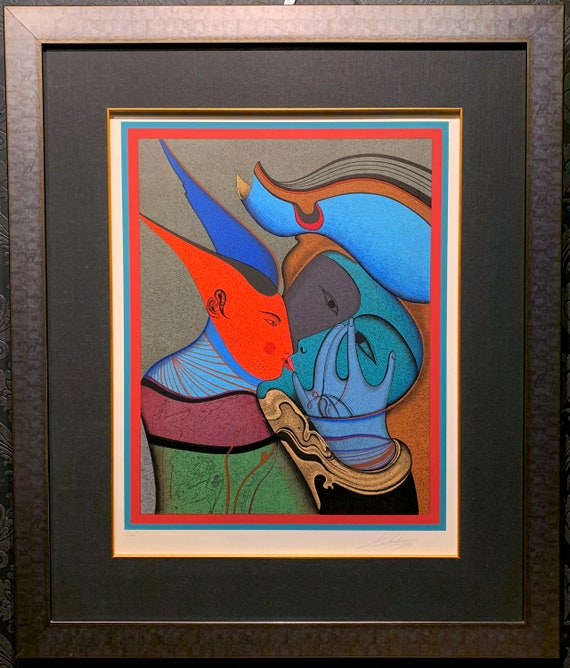 MIHAIL CHEMIAKIN "Metaphysical Kiss" Original Lithograph