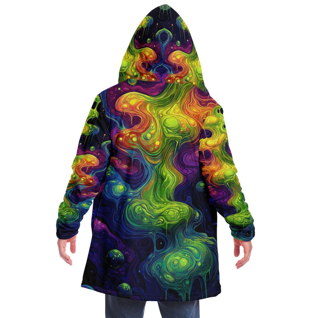 Neon Abstract Zip Fashion Jacket Cuffed •••