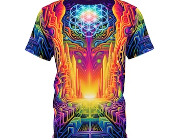 Koszulka Sacred Geometry: Kwiat Życia z nadrukiem na całej powierzchni
