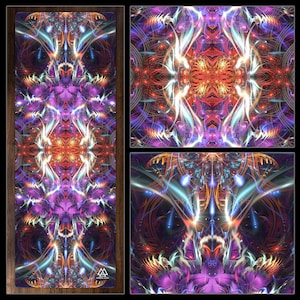 Fractal Mandala YOGA MAT, Visionary Art, Spiritual, Psychedelic, Cosmic, Eco, Natural, Cool Design, Pilates, Fitness, Healing, Dragon