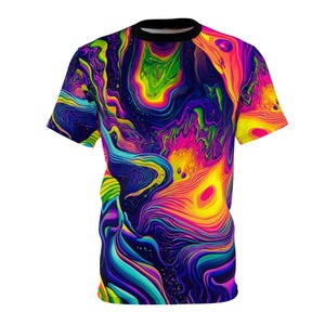 Psychedelic Neon PREMIUM TEE | Vibrant Rave T-Shirt, Unisex Festival Shirt for Men and Women