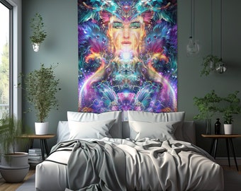 アヤワスカ タペストリー、ビジョナリー アート、サイケデリック