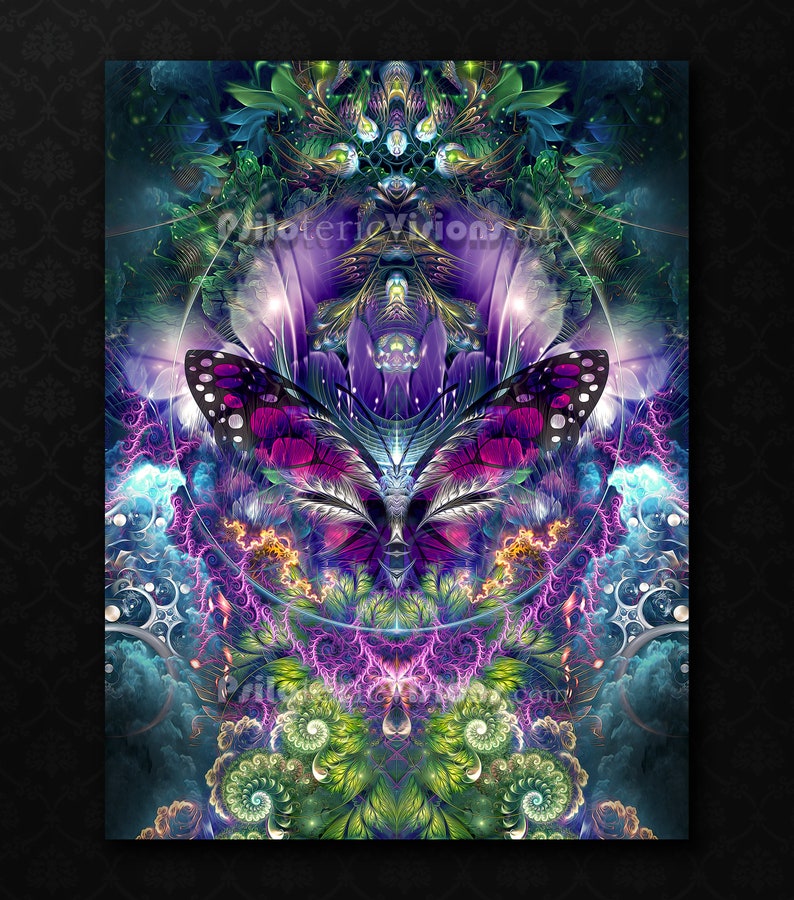 Fantasy Butterfly Tapestry - Whimsical Wall Art for Home Decor, Unique Boho Wall Decor image 1