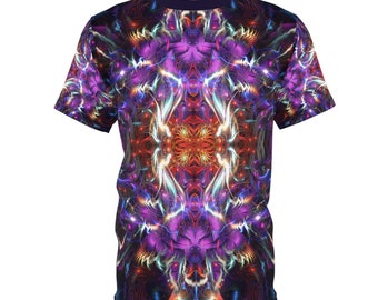 Psychedelic Fractal T-shirt, Premium Psytrance Festival Rave Shirt, All Over Print, Trippy Fractal Art Tee - Unisex