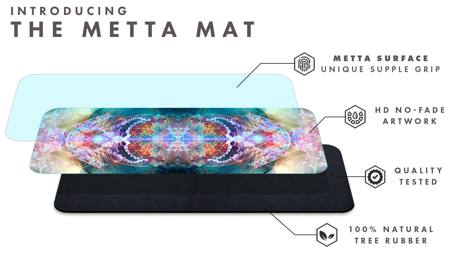 Psychedelic Jellyfish YOGA MAT, Visionary Art, Fractal, Cosmic, Natural,  Healing, Meditation, Pilates, Cool Design, Trippy Jelly Fish 