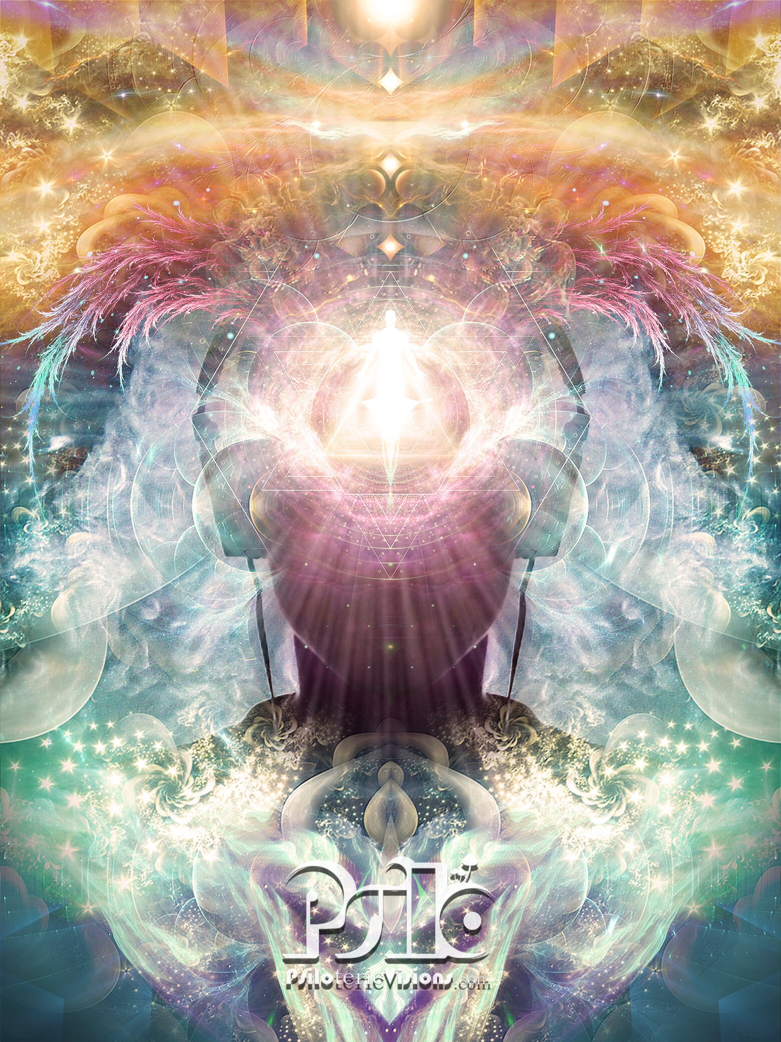 Visionary Art TAPESTRY, Headphones, Angel Tapestry, Angelic