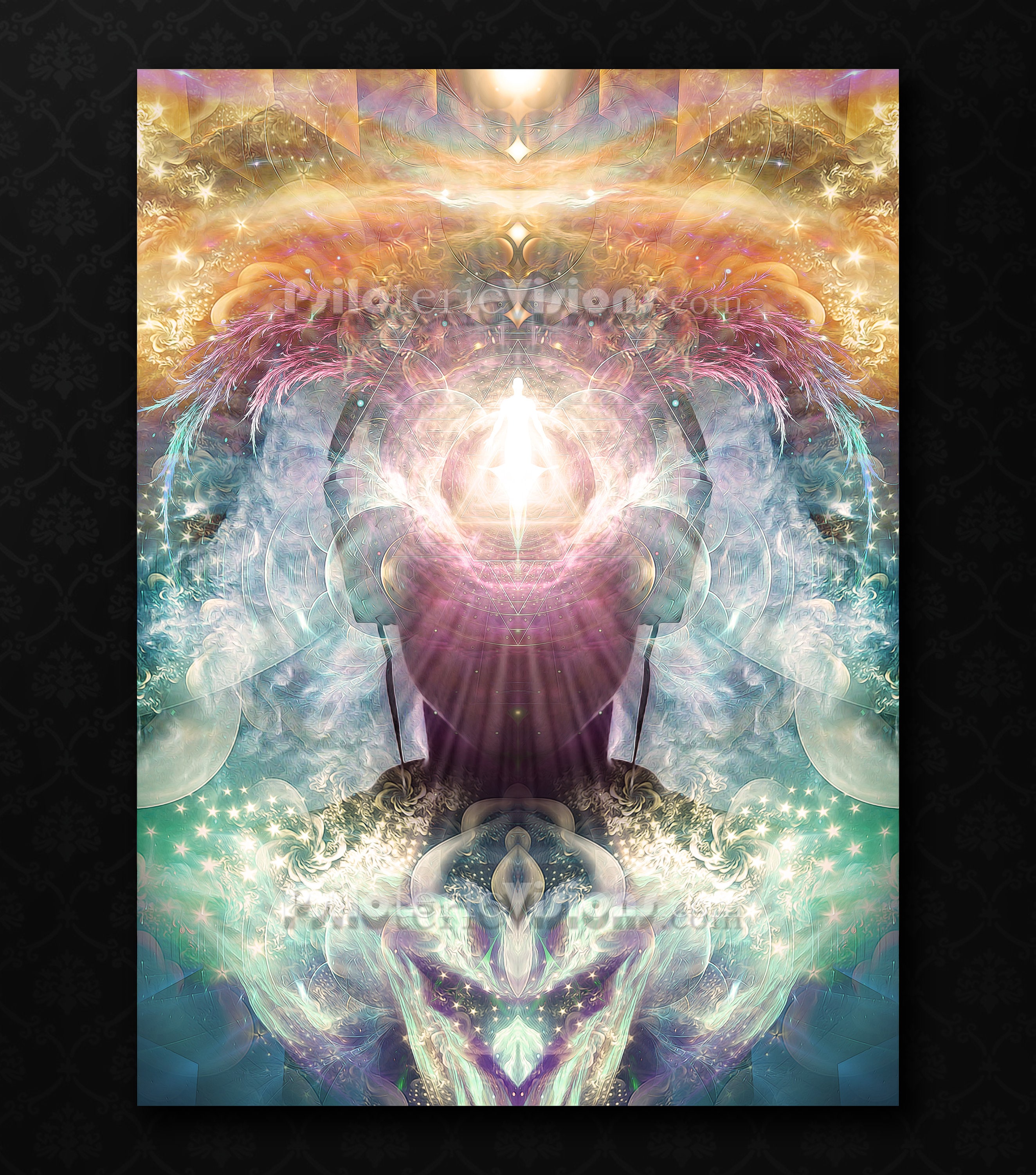 Visionary Art TAPESTRY, Headphones, Angel Tapestry, Angelic