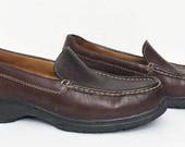 Men 39 s Shoes, Dexter Brown Leather Loafers, Flats Slip on Mocassin, Shoes size 8 1 2 M handcrafted, Gift for Him
