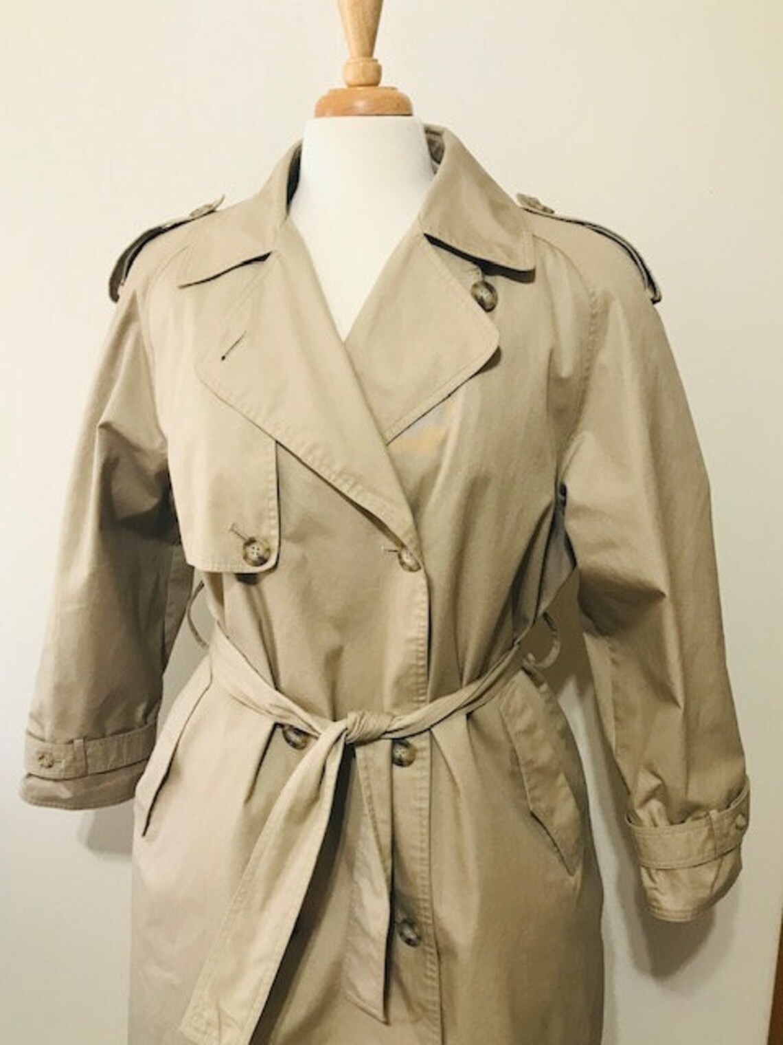 Vintage Khaki London Fog Trench Coat Men's Cotton Belted Etsy