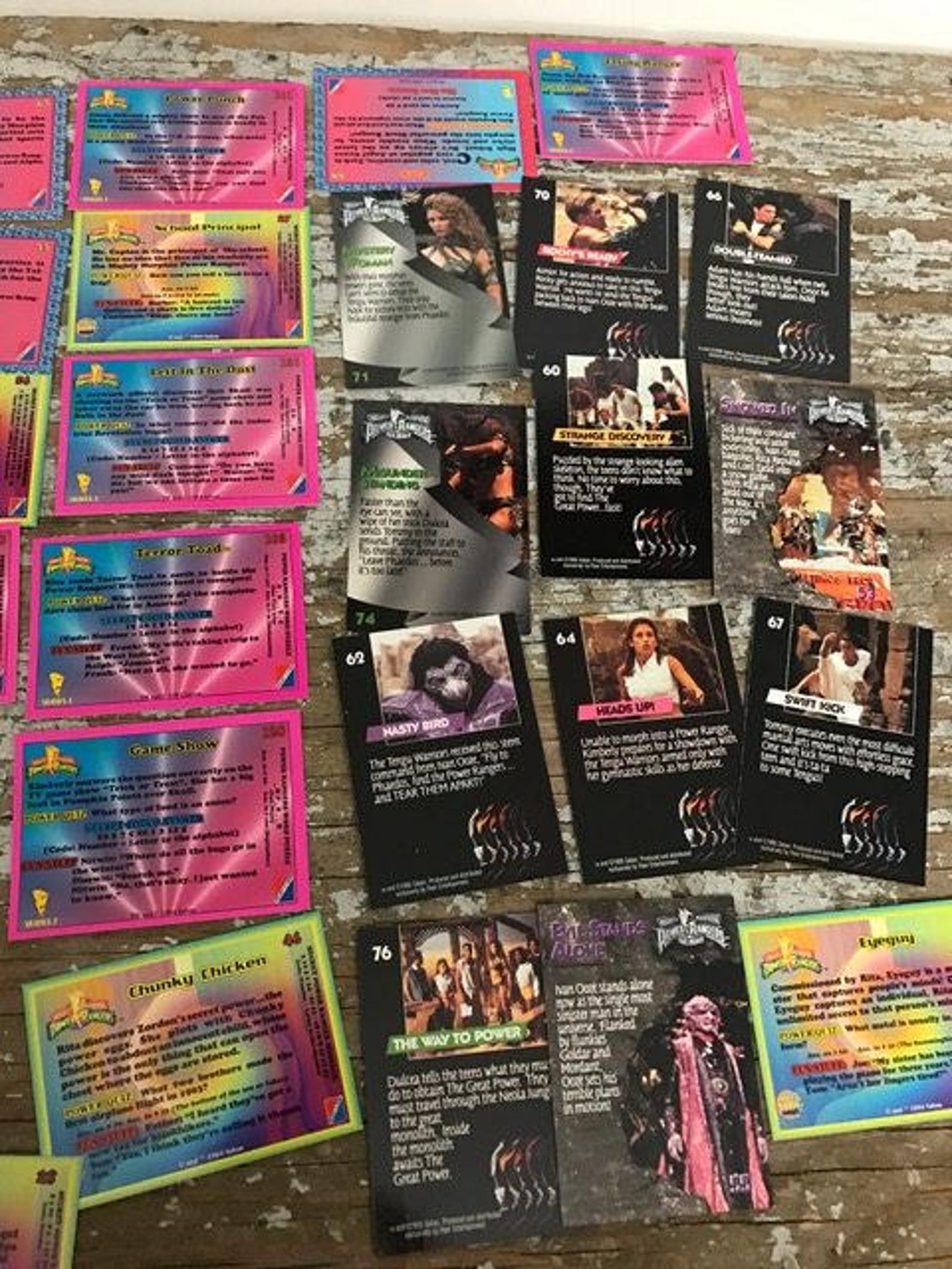 1994 95 Mighty Morphin Power Rangers Series Trading Cards Etsy