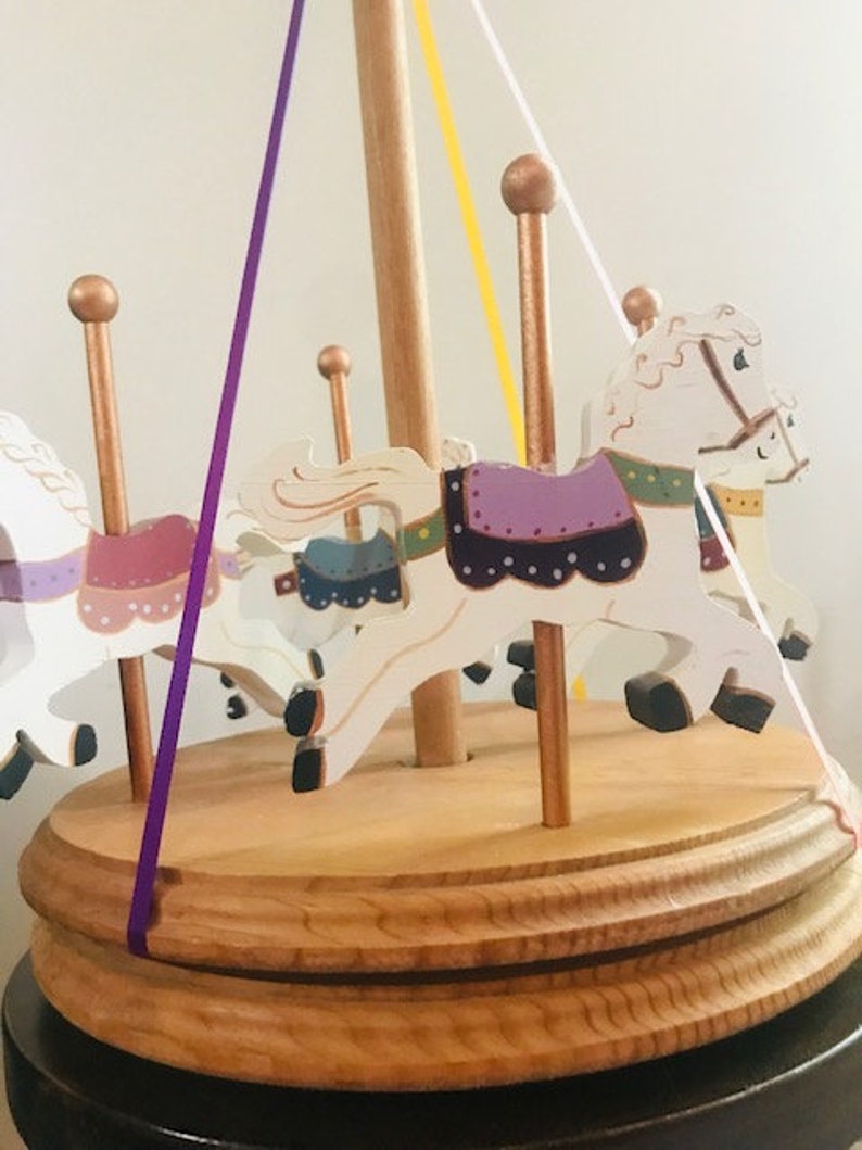Vintage Wooden Carousel Nursery Decor Big Carousel Etsy