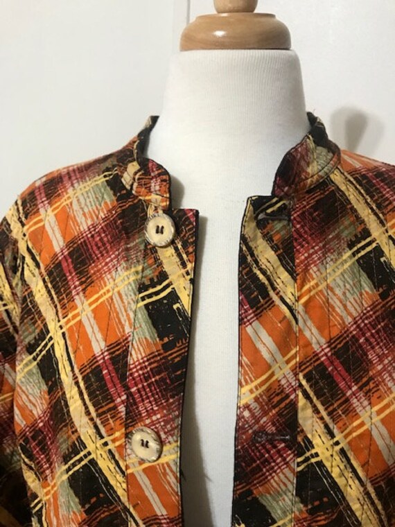 Boho Chic Reversible Jacket with pockets, Cotton … - image 4