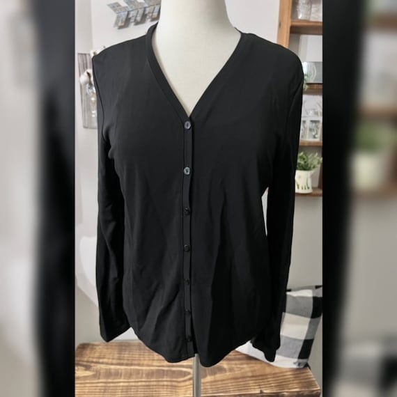 Vintage Black Cardigan Dressy Cardigan 
