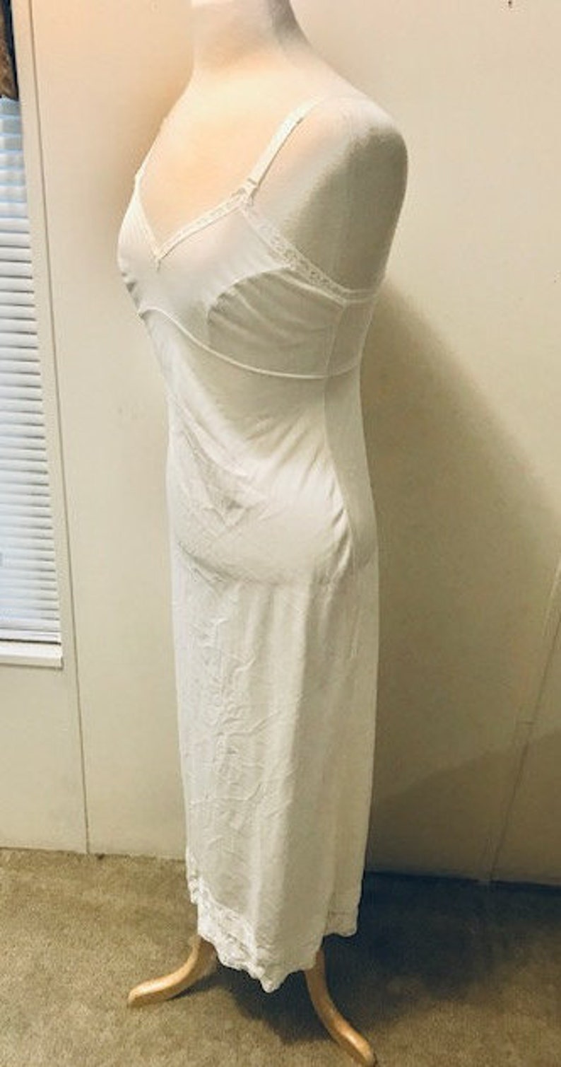 Vintage White Full Slip Long Maxi Underdress Under Dress | Etsy