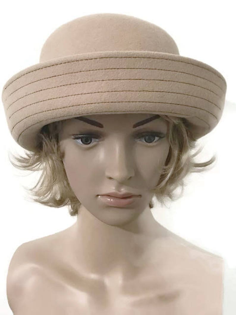 Vintage Women's Hat Cream Bucket Hat Festival Hat Etsy