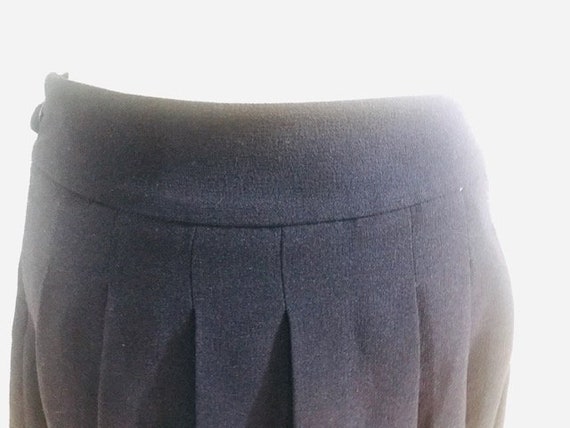 Vintage Skirt, Navy Blue Pleaded Mini Skirt, Navy… - image 8