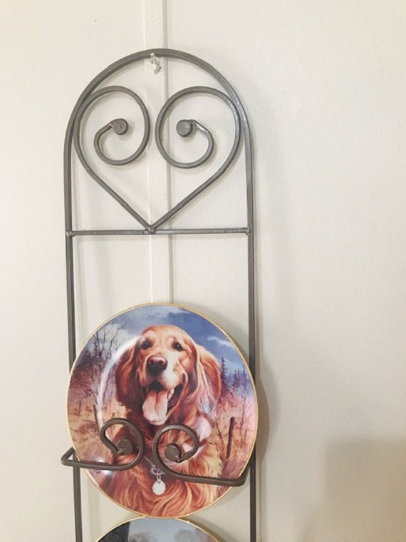 Vintage Vertical Plate Holder Nude Color Wall Rack Vintage Etsy