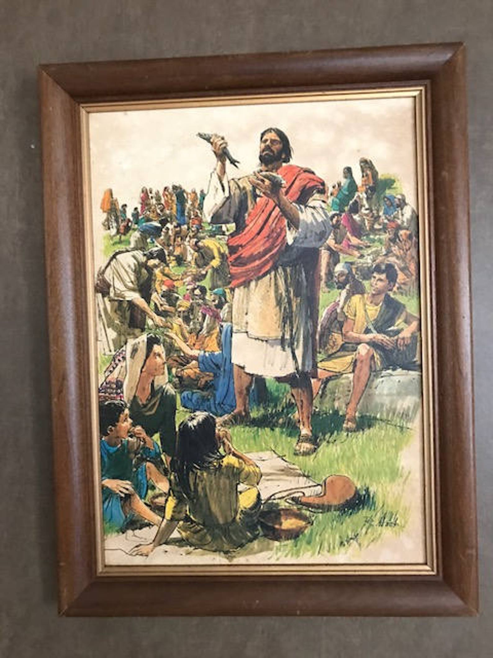 Two Framed lithography by Richard Hook Jesus Representing two Etsy