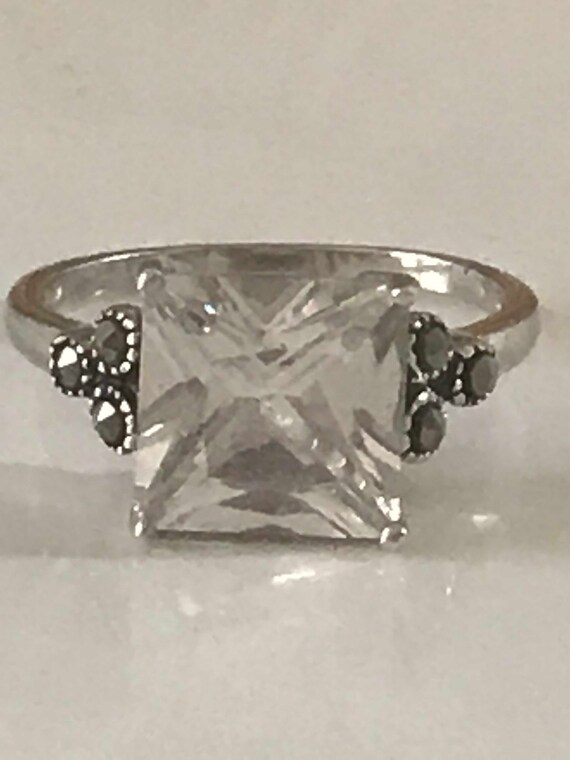 Vintage Engagement Ring, Sterling Silver,  3 Cara… - image 6
