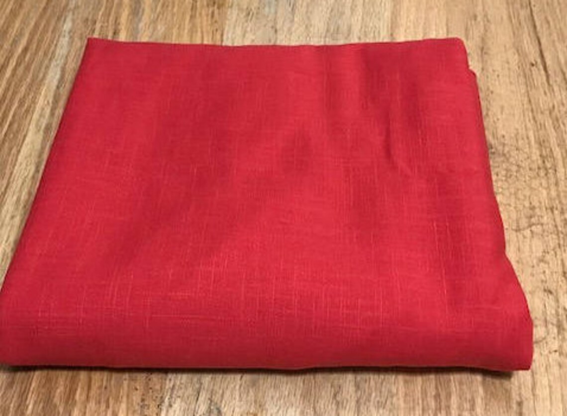 Vintage Red Tablecloth Table Linens Elegant Cotton Red Etsy