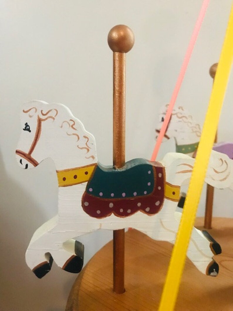 Vintage Wooden Carousel Nursery Decor Big Carousel Etsy