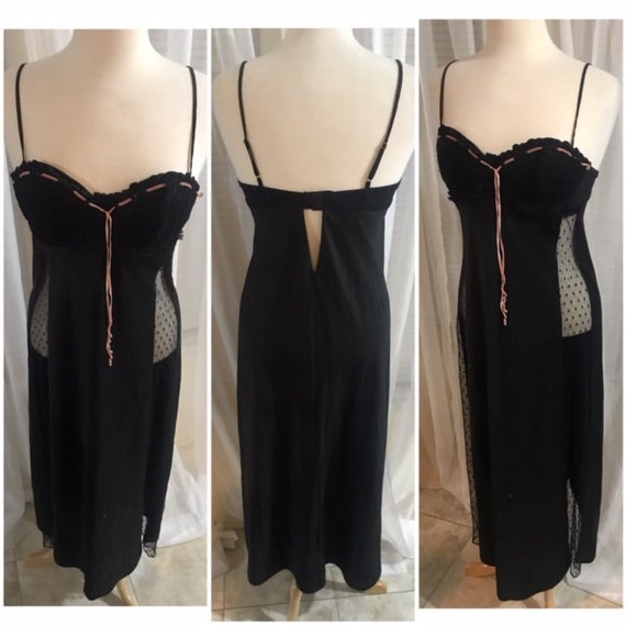 black nightgown dress