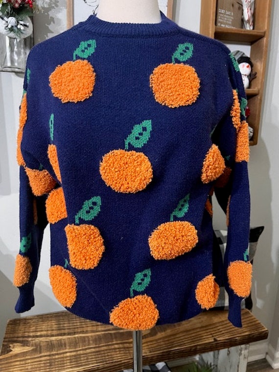 Orange and navy sweater hot sale