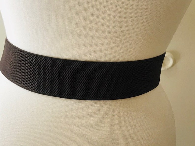 Vintage Wide Brown Belt Big Buckle Belt Elastic Belt Fit | Etsy