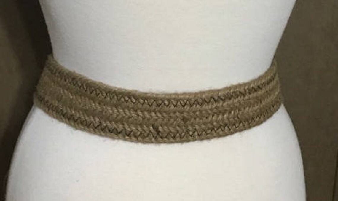 Wide Belt Made of Rope Vintage Rustic Natural Color Fit Small Etsy UK